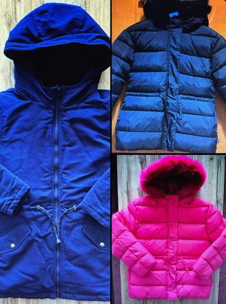 3x nová zimná vetrovka benetton veľ. 146, benetton,146