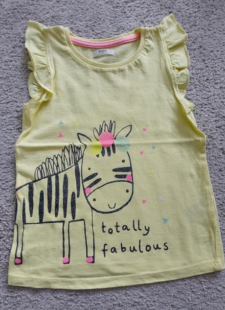 Žlté tričko so zebrou vel. 98, 98