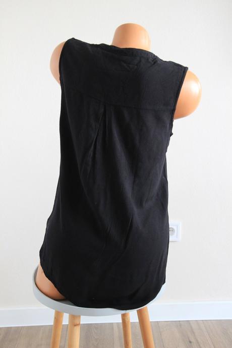 Čierny viskózový top, s/m, s