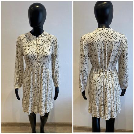 Dámske vzorované šaty maslovo čierne mango (m), mango,m