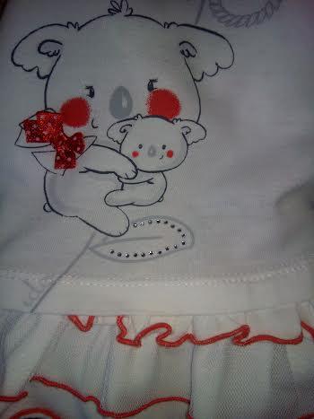 Komplet šaty s nohavičkami, 68