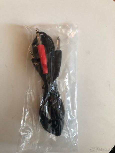 Stereo minijack - mono jack (x2) kabel, 2m, 