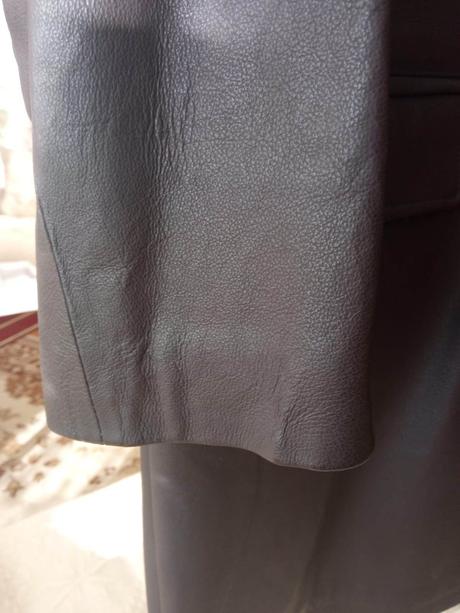 Pánsky kožený kabát-nový, nenosený, 52