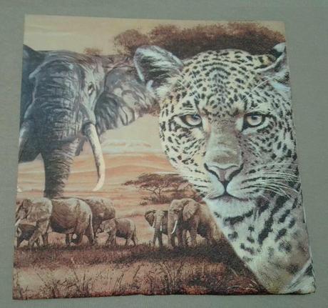 Servítka afrika - zvieratá safari 4ks (s67), 