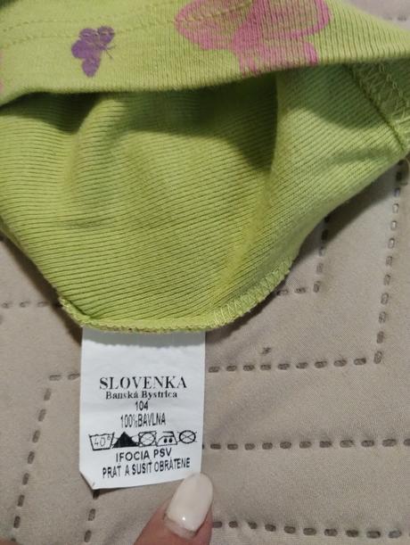 Tričko s motýlikmi, slovenka silver, 104, slovenka,104