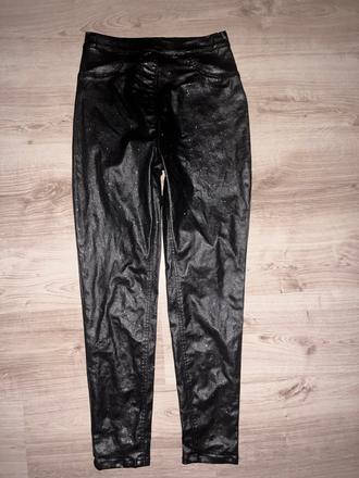 Krásne trblietavé nohavice/ legíny 158/164, nutmeg,158