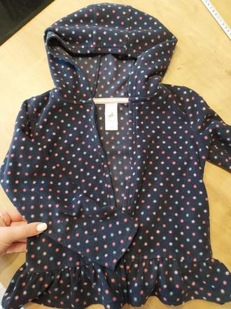 Bodkovana flisova mikina, palomino,122