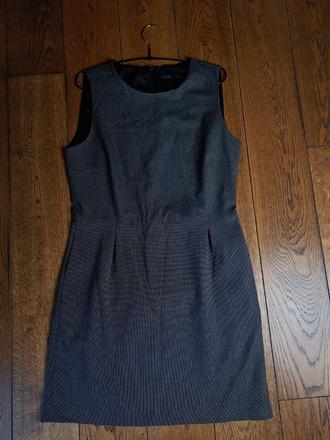 Zara basic sivé šaty bez rukávov, zara,l