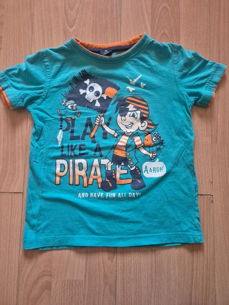 Tyrkysové tričko s pirátom, kiki&koko,122