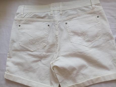Kratke biele riflove šortky, esmara,42