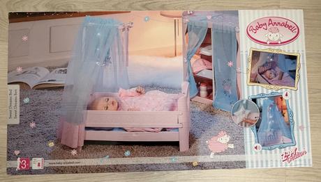 Postieľka pre bábiky baby annabell s baldachýnom, 