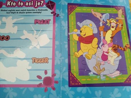 Macko puf - knižka s nálepkami a puzzle,