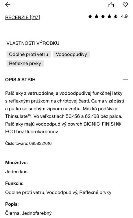 Vodoodpudivé palčiaky, h&m,98