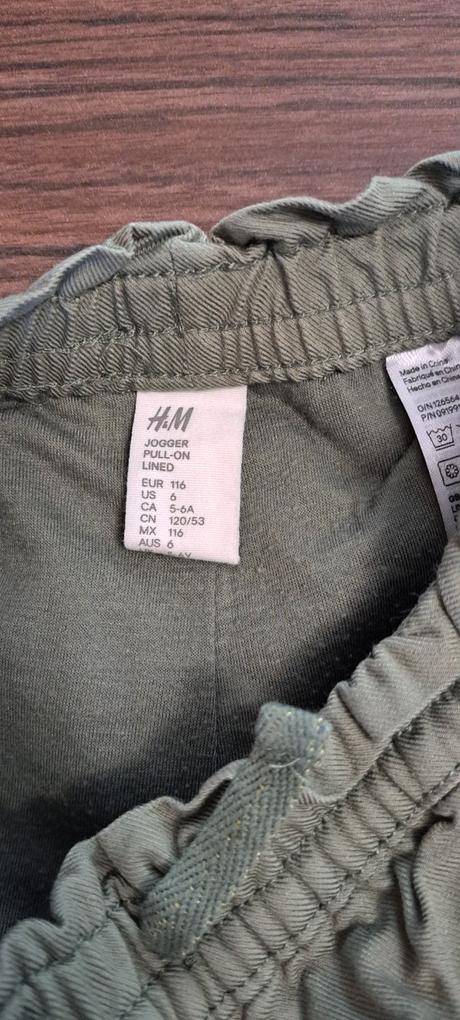 Zateplené nohavice, h&m,116