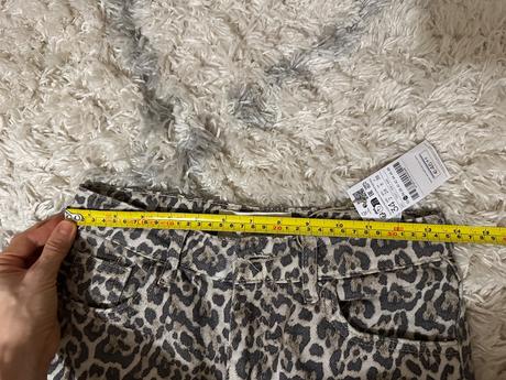 Rovne rifle leopardi vzor, stradivarius,xs