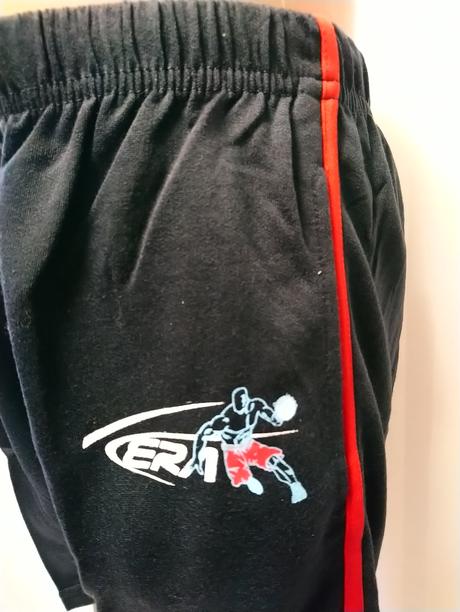 Chlapč. tm. modré šortky šport, era fashion, 134, 134