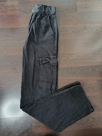 Str dámske čierne široké nohavice, xs