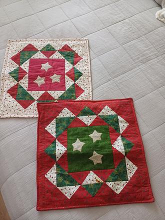 Vianočné ozdobné vankúše 40x40 cm, 2ks, 