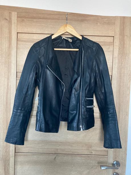 Kožená bunda s, mango,s