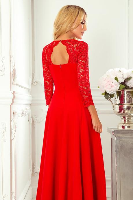 Dámske spoločenské šaty amber červené, l / m / s / xl