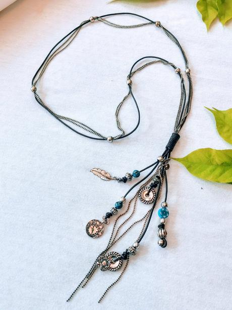 Tara - ľanová tunika a náhrdelník spolu, s