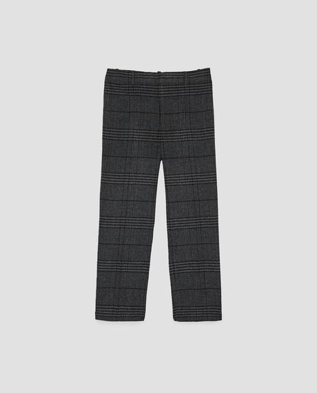 Rovné kockované nohavice, zara,xs