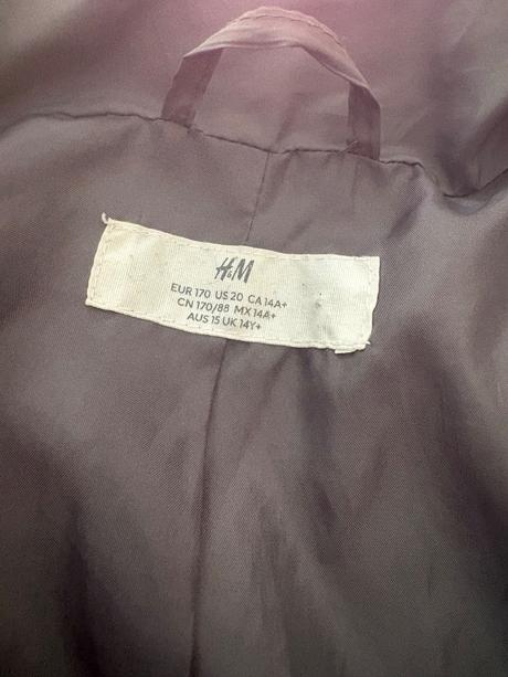 Bunda zimná vatovaná 14+, h&m,170