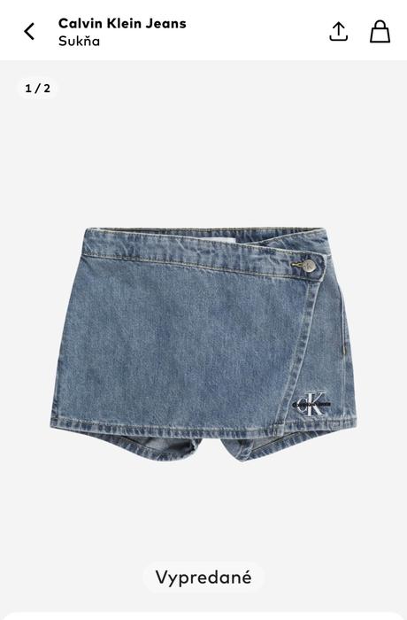 Sukňa calvin klein kraťase v.128 s visačkou, calvin klein,128