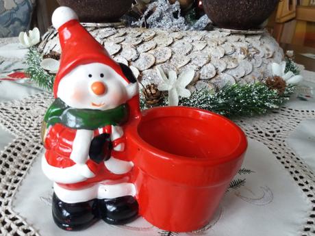 Vianočná dekorácia snehuliačik, 