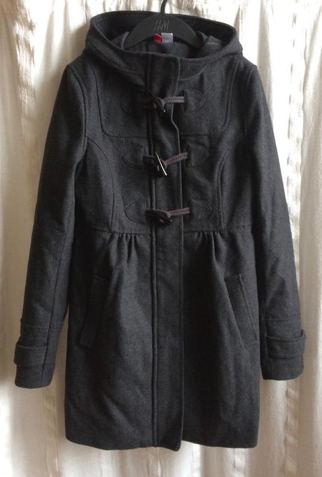 H&m divided sivý kabát vel.38/m, h&m,m