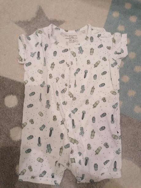 Pyžamový overal, fox & bunny,92
