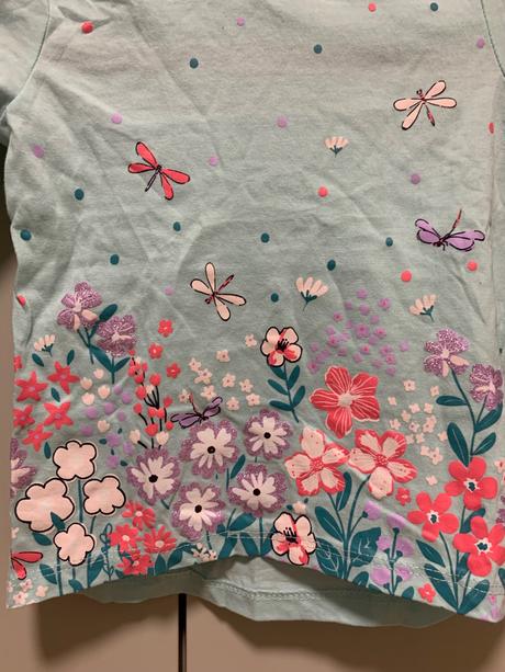 Tyrkysové tričko s dlhým rukávom lúka, 86