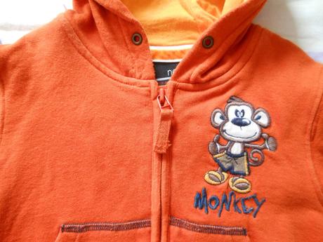 Oranžová opičková mikinka next 86, next,86