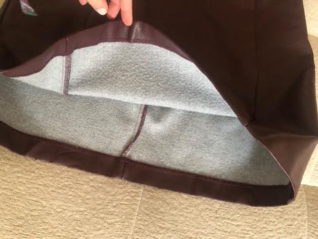 Koženková burgundy sukňa, new look, l/40, new look,l