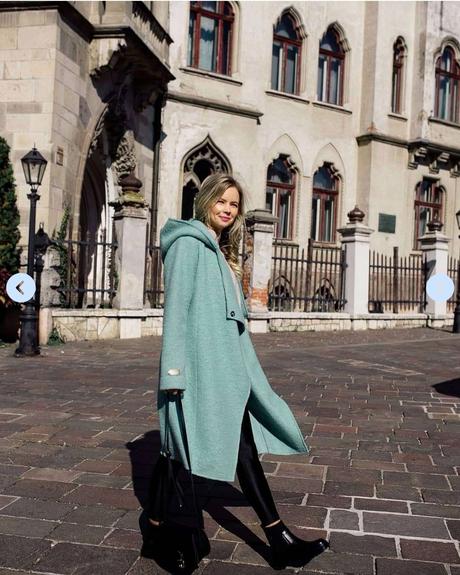 Tehotenský a nosičský kabát mamika neo mint, 34