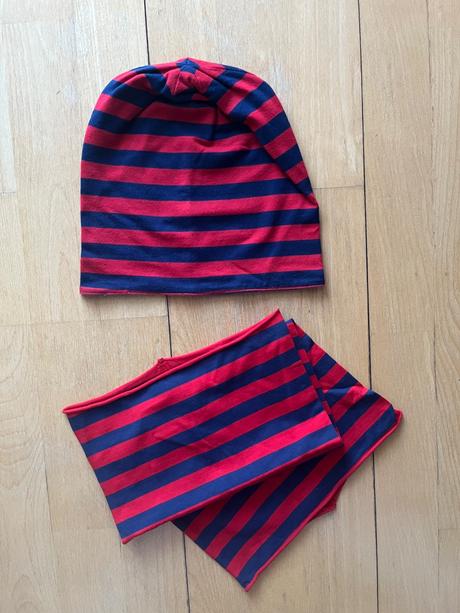 Nenoseny bavlneny set čiapka + nakrcnik tchibo, tchibo,116