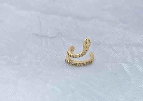 Pozlátená náušnica had, 