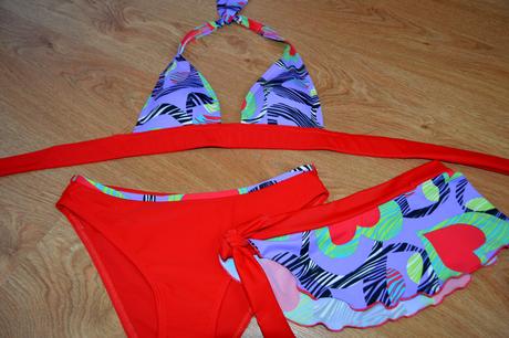 Dámske dvojdielne plavky so sukničkou, 36 - xl