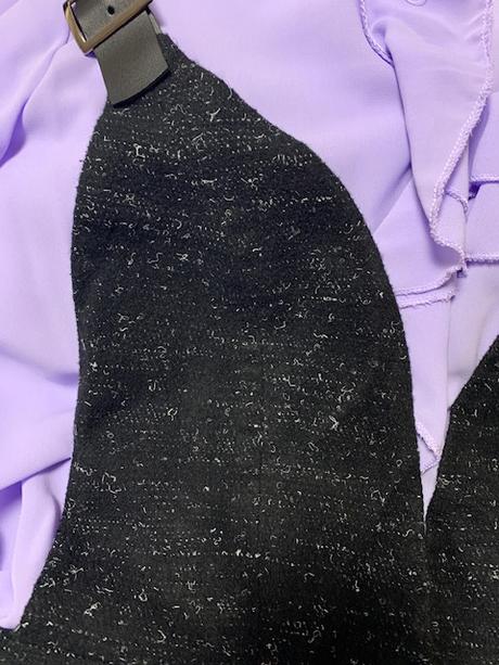 Sukňa s koženými trakmi + darček, 42