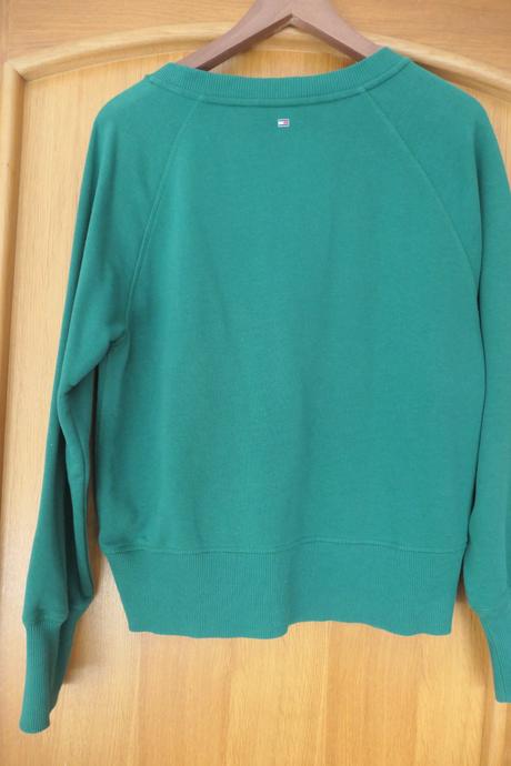Tommy hilfiger original krasna vysivana mikina m/l, tommy hilfiger,m