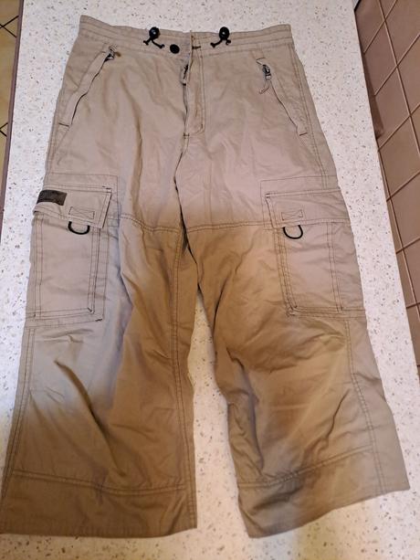 3/4  béžové nohavice, 44