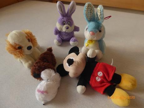 Plyšáky-mickey mouse,zajačiky., 