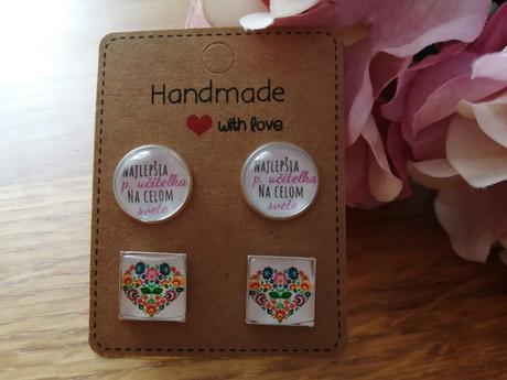 Náušnice napichovačky najlepšej pani učiteľke, 