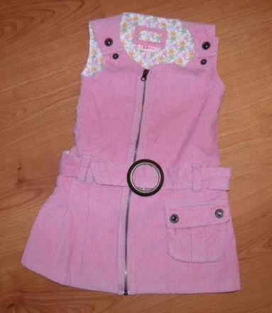 Menčestrové šatičky s opaskom na 2 roky, kenvelo,92