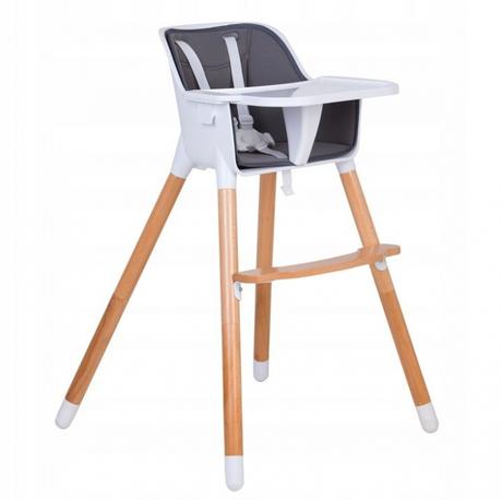 Luxusný jedálenský stolček 2v1, 2019 - sivý, biely,