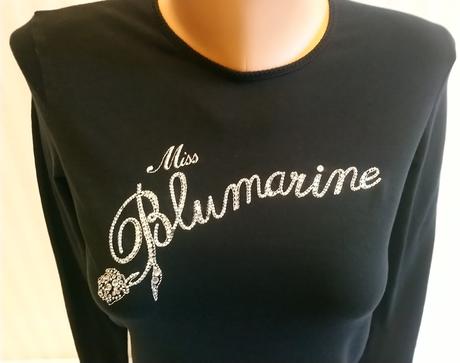 Dámsky elastický čierny top, bluemarine, xs, xs