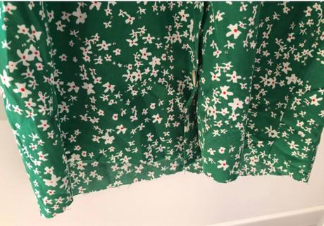 Zelené kvetované šaty xs/34, xs