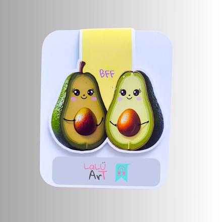 Magnetická záložka - avokádo bff, 
