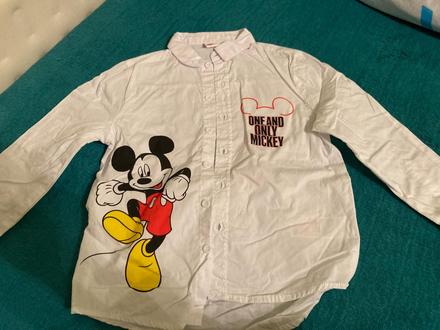 Mickey košeľa biela darujem k nakupu, disney,116