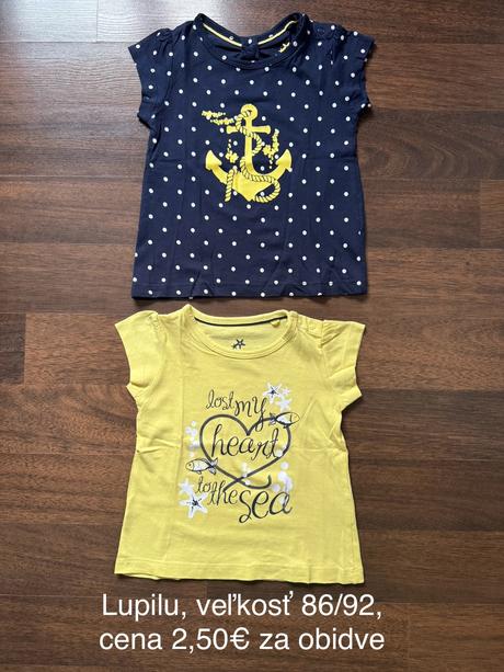 Tričká krátky rukáv, lupilu,92